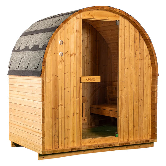 GLOBAL RELAX Dharani MINI - Outdoor Steam Sauna for 1/2 Person