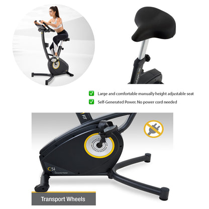 LIFESPAN FITNESS Light-Commercial Hometrainer Upright Bike C5i Self-Generating