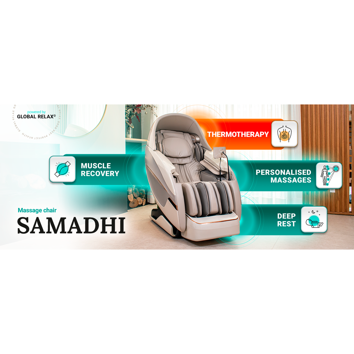 GLOBAL RELAX MASSAGE CHAIR Samadhi 6D