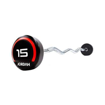 JORDAN 10-45kg Curl Urethane Barbell Set - Luxe Gym Company