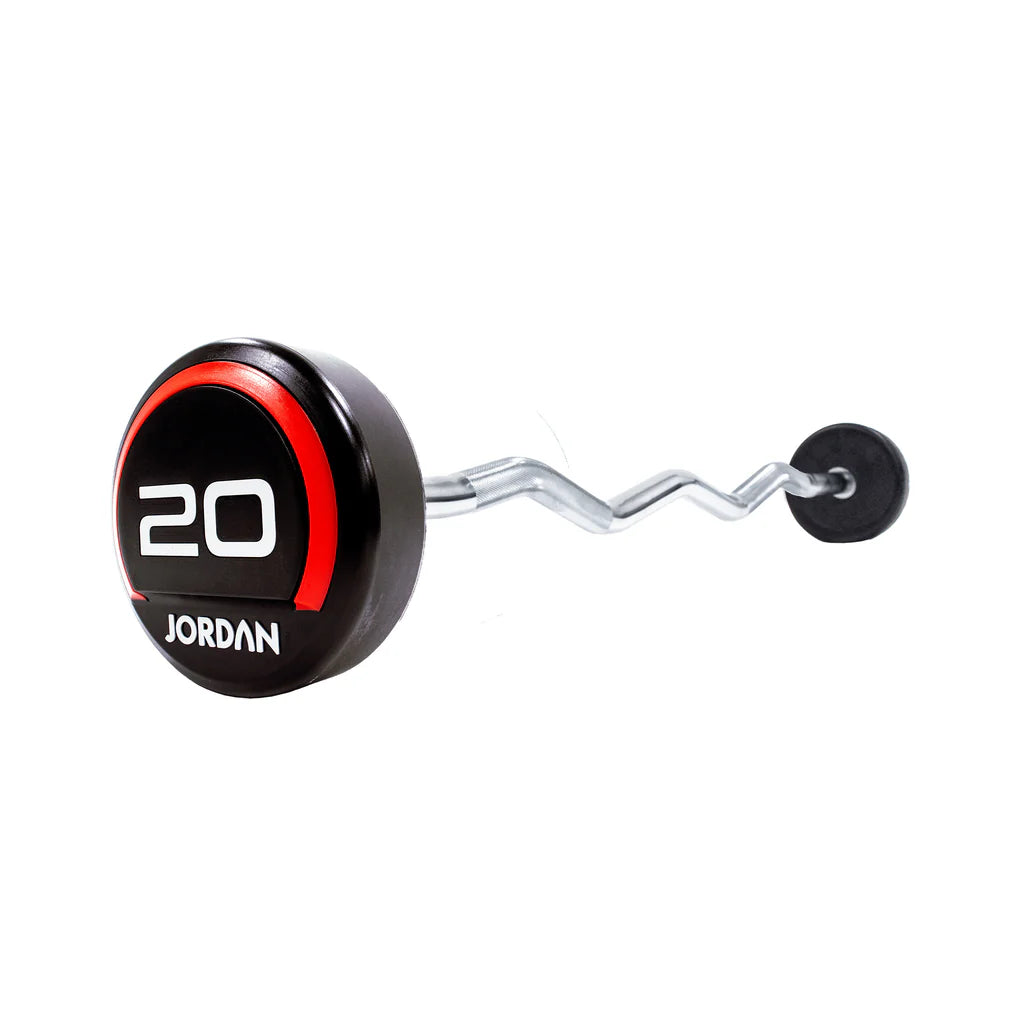 JORDAN 10-45kg Curl Urethane Barbell Set - Luxe Gym Company