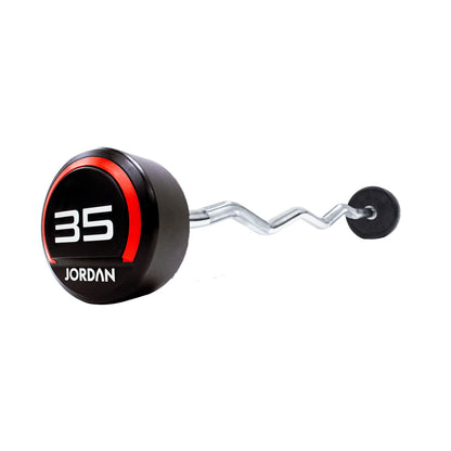 JORDAN 10-45kg Curl Urethane Barbell Set - Luxe Gym Company