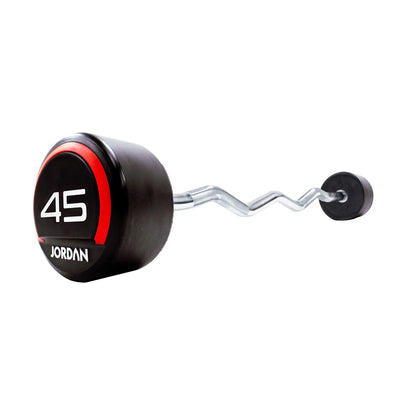 JORDAN 10-45kg Curl Urethane Barbell Set - Luxe Gym Company