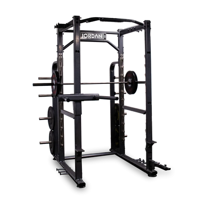 JORDAN Power Rack with Attachments, Black - Luxe Gym Company